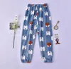 Vêtements de nuit pour femmes Hiver Pyjama Pantalon Femmes Chaud Flanelle Animal Impression Pijamas Bas Femme Mignon Dessin Animé Maison Vêtements Sommeil Bas