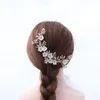 Pinces à cheveux mariée mariage coiffure blanc élégant fleur peigne riz perles cristal insérer accessoires nobles et luxueux