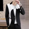 Mäns kostymer 2023 Spring och Autumn Suit Manlig casual koreansk version Trend Slim Stilig Small Men's Personality Coat Students