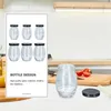 Zestawy naczyń stołowych 12 szt. Butelki z butelki z plastikową butelki Pojemniki Pokrywa Porodble Mel Dispenser Mini szklany słoik z dżemem