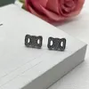 S925 orecchini a bottone di design dolce in argento sterling per le donne lettere di marca di lusso simpatici orecchini di fidanzamento orecchini gioielli
