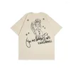 Herr t -skjortor herr streetwear cupid rolig anime tecknad grafisk linje mönster tryck skjorta unisex bomull tshirt överdimensionerade toppar tees