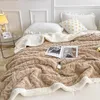 Blankets Swaddling 2Sides Soft Plaid Blanket Thicken Wool Fleece Warm Blankets for Adults Kids sofa Bed Cover Plush Winter Throw Bedspread for Beds 230603