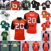 Vin Miami Hurricanes Football Jersey NCAA College Vernon Carey Jr. The Rock Vinny Testaverde Evan Shirreffs Morris Miller Johnson Jenkins