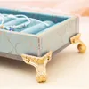 Jewelry Pouches Organizer Hanging Retro Peacock Blue Bronzing Stand Display Decoration Gift Window Y08E