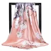 Foulards mode plage crème solaire soie quatre saisons 90X90CM châles 2023 Europe et amérique foulard imprimé carré Bandana