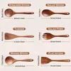 Ensembles de vaisselle Ensemble d'ustensiles de cuisine Cuillère en bois Cuisson Poêle antiadhésive Outils Seau de rangement