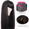 Lace Wig With Bangs Synthetic 13X4 Lace Wigs Natural Hairline Fringe Straight Wigs Heat Resistant Fiber Hair 230524