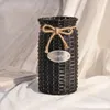 Wazon trzcina tkanina wazon rustykalny pojemnik na kwiaty kreatywny koszyk pulpit uchwyt na stół dekoracja domu