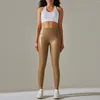 Calças ativas leggings de couro PU alto quadril apertado moda costura esportes corrida fitness ioga alta perna larga para mulheres