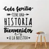 Wall Stickers Spanish Version Family Vinyl Decal Every Has A History Quote Sticker Home Party Decoration Poster Decals 230603