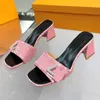 Lambskin printed slippers top luxury designer sandals sexy women's platform shoes fashion rhinestone heels outdoor comfortable beach shoes summer new casual shoes