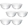 Dinnerware Sets 6 Pcs Bozai Cake Bowl Dessert Glass Snack Container Small Salad Bowls Mini Sauce Cups