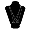 Naszyjniki wiszące warstwowy łańcuch z pustą geometrią Naszyjnik prosta 2023 biżuteria modowa na akcesoria na szyję męskie prezent