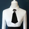 Bow Ties Trendy Boys School School Wstążka szerokie zszywanie się Wykwintne mundury krawat Akcesoria