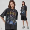 Abbigliamento da uomo 2023 T-shirt di marca di moda primavera estate Banda Nirva Stampa digitale a spruzzo diretta manica corta Menotfj