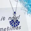 Pendant Necklaces Huitan Sparkling Necklace For Women Ly Designed Engagement Wedding Accessories With Cubic Zirconia Brilliant Jewelry