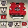 Sj98 Custom Rockford IceHogs Hockey Jersey AHL Michal Teply Carson Gicewicz Cameron Morrison Garrett Mitchell Isaak Phillips Josiah