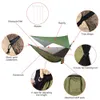 Portaledges Camping Hammock with Rain Fly Tarp and Mosquito Net Tent Tree Straps Portable Single Double Nylon Parachute Hammock for Travel 230603