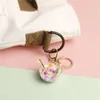 Keychains Simulation Dessert Small Bowl Key Chain Creative Food Anti-Lost Car Keychain Student Schoolbag Hanging Ornaments