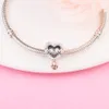 2023 New 925 Sterling Silver Two-tone Openwork Mum & Heart Charm Fits Original Bracelet Beads Jewelry for Women Free Shipping wholesale