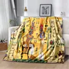 古代エジプトのフランネルを投げる毛布は、寝室の子供のためのホルスの軽量暖かいホルスの柔らかいカバーの毛布を投げる毛布を投げる毛布を投げる230603