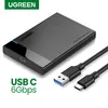 Accendi Ugreen 2,5 HDD SSD Case SATA a USB 3.1 Adattatore Casa HD Casella di recinzione del disco rigido esterno HD per dischi HDD TIPO HDD USB C ALCHUS UASP UASP