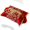 Klassisk broderi vävnadslåda lapptäcke rese ficka kinesisk siden satin vävnad lådor täcker tofs lyx servetthållare bärbart pumppapper fodral