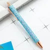 20 stuks per set Creative Lovertjes Pressing Pen Metal Ball Point Gift PU Leather Crystal Factory