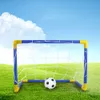 Palle Indoor Outdoor Mini Pieghevole Porta da calcio Post Net Set Pump Home Game con accessori sportivi da calcio gonfiabili per bambini 230603