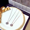 Hänge halsband Big Bling Zircon Stone Silver Color Rose Gold Cute Long Chain Necklace For Women Fashion Jewelry Choker