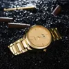 Orologi da polso Reloj Hombre Orologi da uomo in oro Orologi al quarzo in acciaio inossidabile Accendino di ricarica USB senza fiamma Relogio Masculino