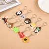 Plush Keychains Wholesale 100pcs Cartoon Keychain Key Chain Cute Small PVC Little Pendant KeyRing for Store Holiday Festival Event Gif 230603