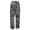 Women's Pants Capris Xiktop Camouflage Straight Cargo Pants Loose Casual Style Autumn Retro Y2k Clothing Streetwear Fashion Hipster Trousers 230603