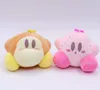 플러시 키 체인 Kirby Keychain Kawaii 12cm 만화 핑크 스타 핑크 스타 키어링 부드러운 박제 장난감 귀여운 선물