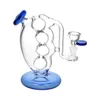 ヴィンテージパルサーナックルバブラーガラスボン水喫煙パイプ水ギセルオイルダブリグオリジナルガラス工場で作られた顧客ロゴはUPS DHL CNEによって配置されます