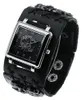 Wristwatches Men's Watches Top Wide Leather Cuff Band Watch Punk Scorpion Dial Quartz Sport Waterproof Religio Masculino