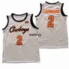 Wsk NCAA College Oklahoma State OSU Basketball Jersey Cade Cunningham White Size S-3XL All Stitched Embroidery