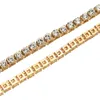 Iced Out Tennis Chain Halsband Colar de Tenis CZ Single Row Halsband