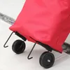 Shopping Bags Folding Bag Cart On Wheels Small Pull Women's Buy Vegetables Organizer Tug Package