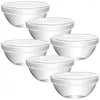 Dinnerware Sets 6 Pcs Bozai Cake Bowl Dessert Glass Snack Container Small Salad Bowls Mini Sauce Cups