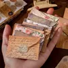 Wrap Prezent 8PCS Mini Envelope Zestaw - Pamięć Seria piosenki Vintage Collage Scrapbook Dekoracyjne Materiał Materiał