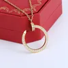 Cadena para hombre Chapado en oro Cristal Perla Diamante de imitación Turquesa Diseñador Colgante Collar de cadena para mujer Joyería de moda popular Gargantilla Colgante Titanio Acero Amor