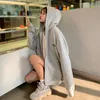 Felpe con cappuccio da donna Felpa oversize carina con zip Spessa Felpe streetwear Harajuku Top coreani Hoddies For Teens Up Felpa con cappuccio