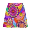 Kjolar blommakraftinspirerad kjol kvinnor groovy hippy retro modern mini highwaisted tryckt estetik avslappnad stor storlek 230603