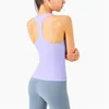 Camicie attive Tinta unita Sport Canotta Donna senza maniche Yoga Crop Vest Y Shape Backless Stretto Soft Fitness T-shirt Palestra Allenamento Abbigliamento