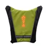 Cycling Shirts Tops High Quality Night Cycling Vests Reflective Usb Led Vest Whith Direction Indicators Backpack Attachment Clip Signal Safety 230603