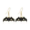 Stud Earrings Women's Earring Halloween Beaded Pumpkin Dangle For Women Handmade Bead Drop Studs Costume Themed