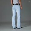 Men's Pants Men's Slim Denim Jeans Mid-Waist Stretch Breathable Light Blue Summer Fashion 2023