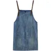 Vestidos casuais femininos soltos tamanho grande vestido suspensório 2023 verão sem mangas all-match denim tendência feminina vestido de verão vintage